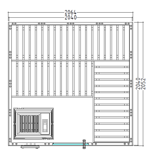 Massivsauna Wellfun Large Kabine aus massiver Fichte